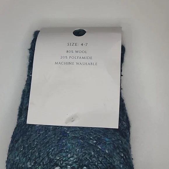 NWT BURFORD GARDEN CO. Traditional Tweed Wool Socks Teal Ireland - Picture 3 of 3